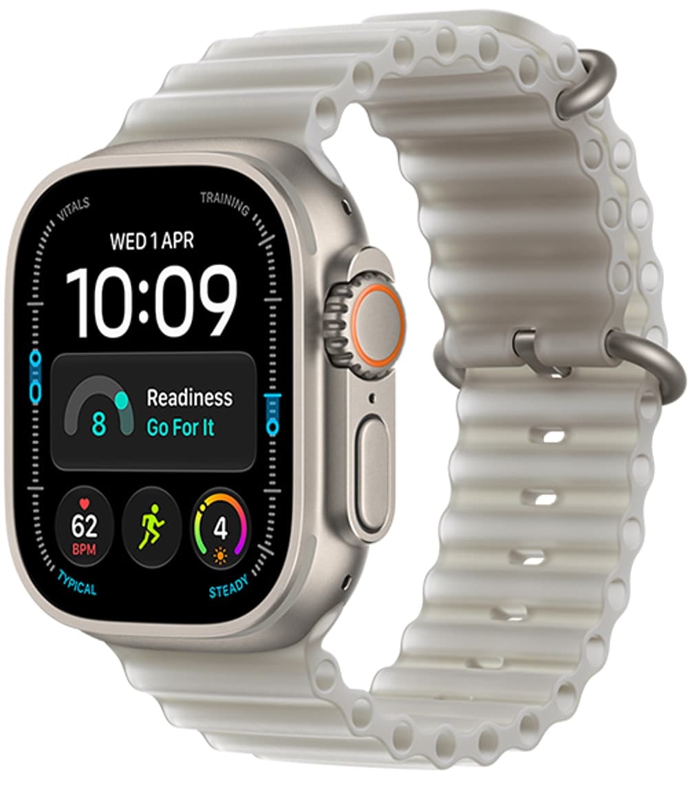 Apple Watch Ultra 4 in Natural Titanium / Trail Loop